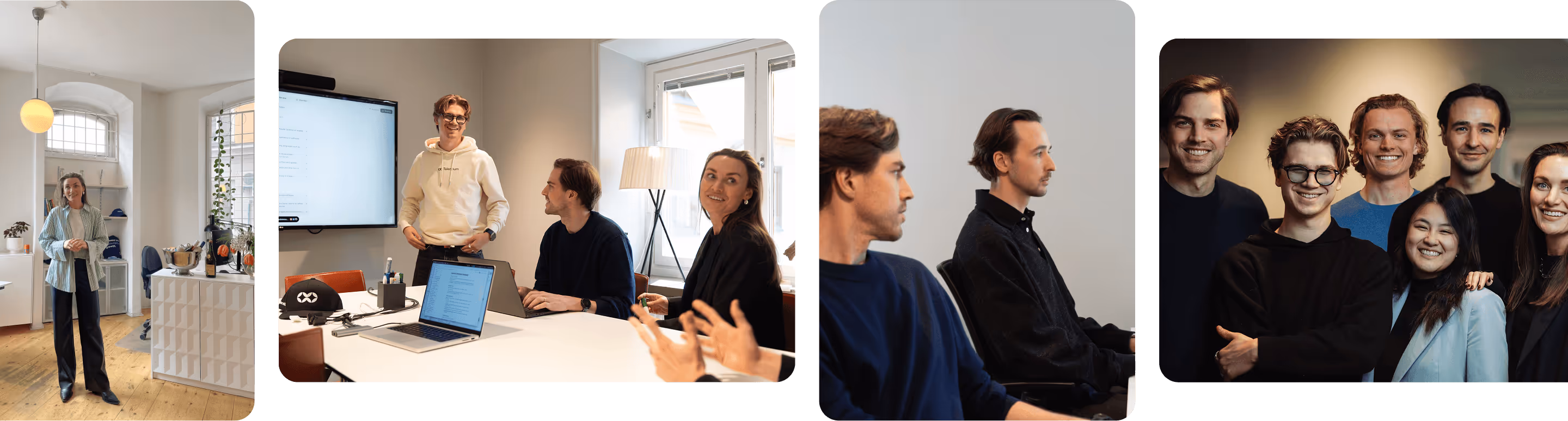 Collage van teamleden bij Talentium die samenwerken