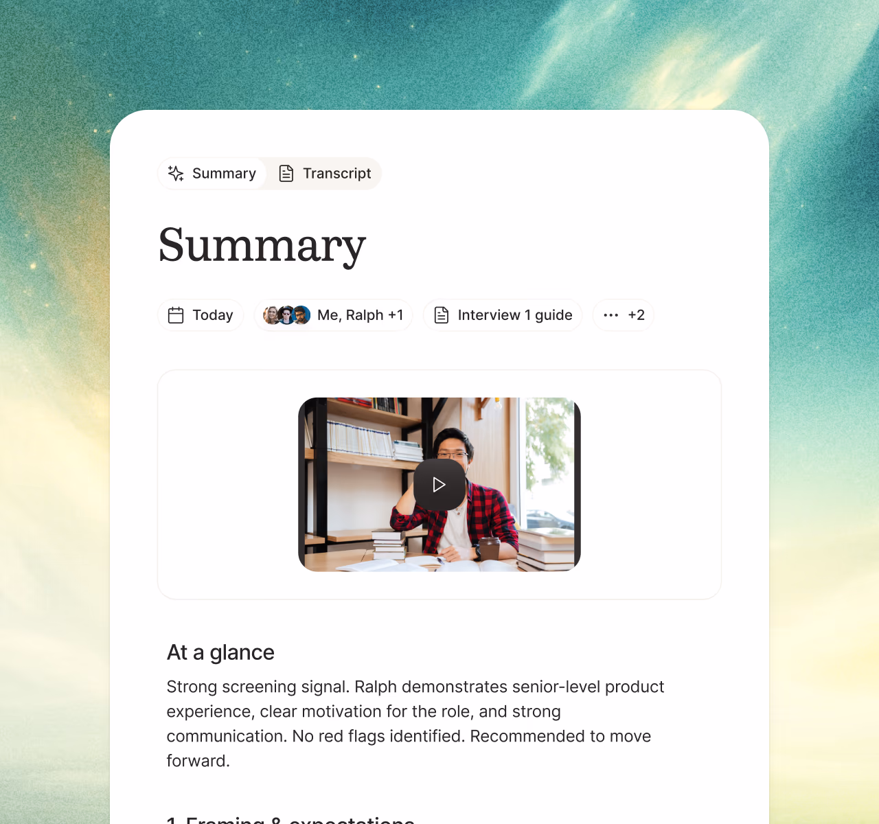 Record, transcribe, and recap